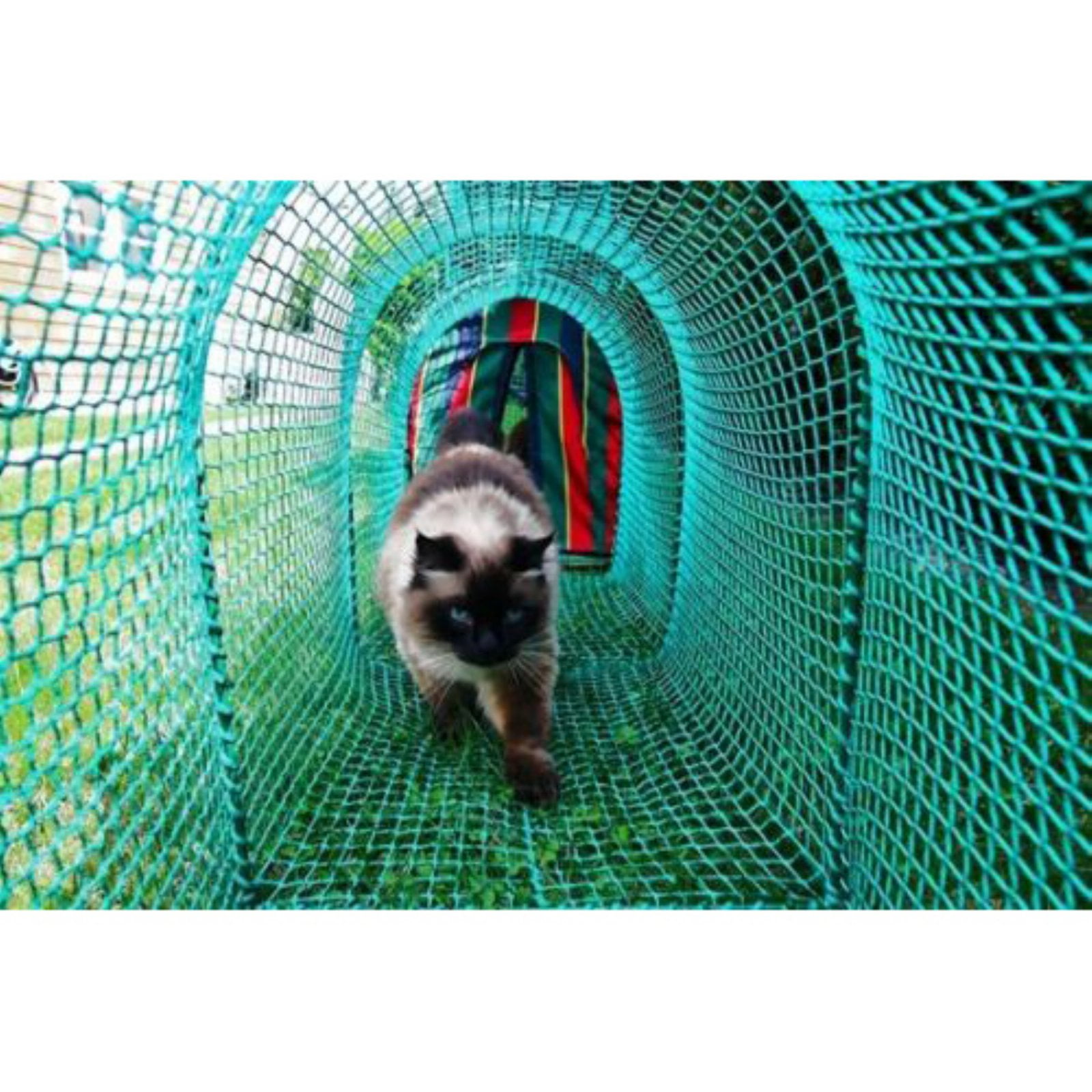 Kittywalk Curves 4 Outdoor Cat Cage Enclosure, Green, 96" x 18" x 24"