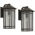 thumbnail image 2 of Kathy Ireland Sierra Craftsman 16 1/2" High Farmhouse Rustic Outdoor Wall Light Fixture Mount Set of 2 Oil Rubbed Bronze Finish, 2 of 7