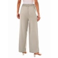 thumbnail image 2 of Pantalones de Vestir de Pierna y Cintura Alta para Mujer. Beige XL, 2 of 7