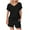 Black a1, variant on qolati Women's 2 Piece Pajama Sets Ruffle Short Sleeve Lounge Sets Soft V-Neck Top and Shorts Sleepwear 2024 Trendy Clothes