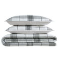 thumbnail image 5 of Cottage Classics Cottage Plaid White and Black Cotton 3-Piece Full/Queen Quilt Set, plaid themed, for Men and Women, OEKO-TEX Certified Confidence, 5 of 5