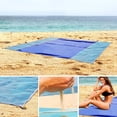 thumbnail image 3 of KUYOU Sand Proof Beach Blanket, Extra Large Beach Mat 82 79 Sand Free Water Resistant Beach Mat Includes 4 Stake, Ultra Portable for Beach, Picnic, Camping, 3 of 7