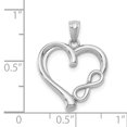thumbnail image 2 of Collier Pendentif Cœur Infini en Or Blanc 14k, 2 of 6