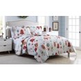 thumbnail image 2 of Christmas Bells & Ornaments Reindeer Snowflakes Cotton King Quilt Set (3 Piece), 2 of 2