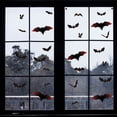 thumbnail image 1 of Agiferg Halloween Theme Series Wall Sticker Funny Red Bat Window Glass Sticker, 1 of 8