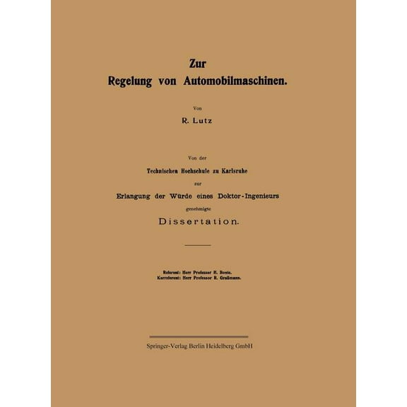 Forschungsarbeiten Auf Dem Gebiete Des I Zur Regelung Von Automobilmaschinen, Book 69, (Paperback)
