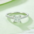 thumbnail image 3 of Princess Cut 1CT Moissaite Engagement Ring, Half Eternity Promise Ring,Anniversary gift for women In 925 Sterling Silver, 3 of 6