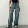 thumbnail image 2 of Jeans Larges Taille Haute Boyfriend pour Femmes, Coupe Droite Style Mode Urbaine, 2 of 9
