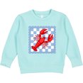 thumbnail image 2 of Inktastic Lobster Checkered Stamp Coastal Toddler Sweatshirt, 2 of 4