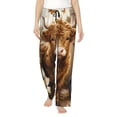 thumbnail image 1 of Fotbe Adorable Calf Butterflies Champagne Pantalones de Pijama para Mujer, Pantalones de Dormir, Pantalones Pj con Cordón y Bolsillos-Small, 1 of 6