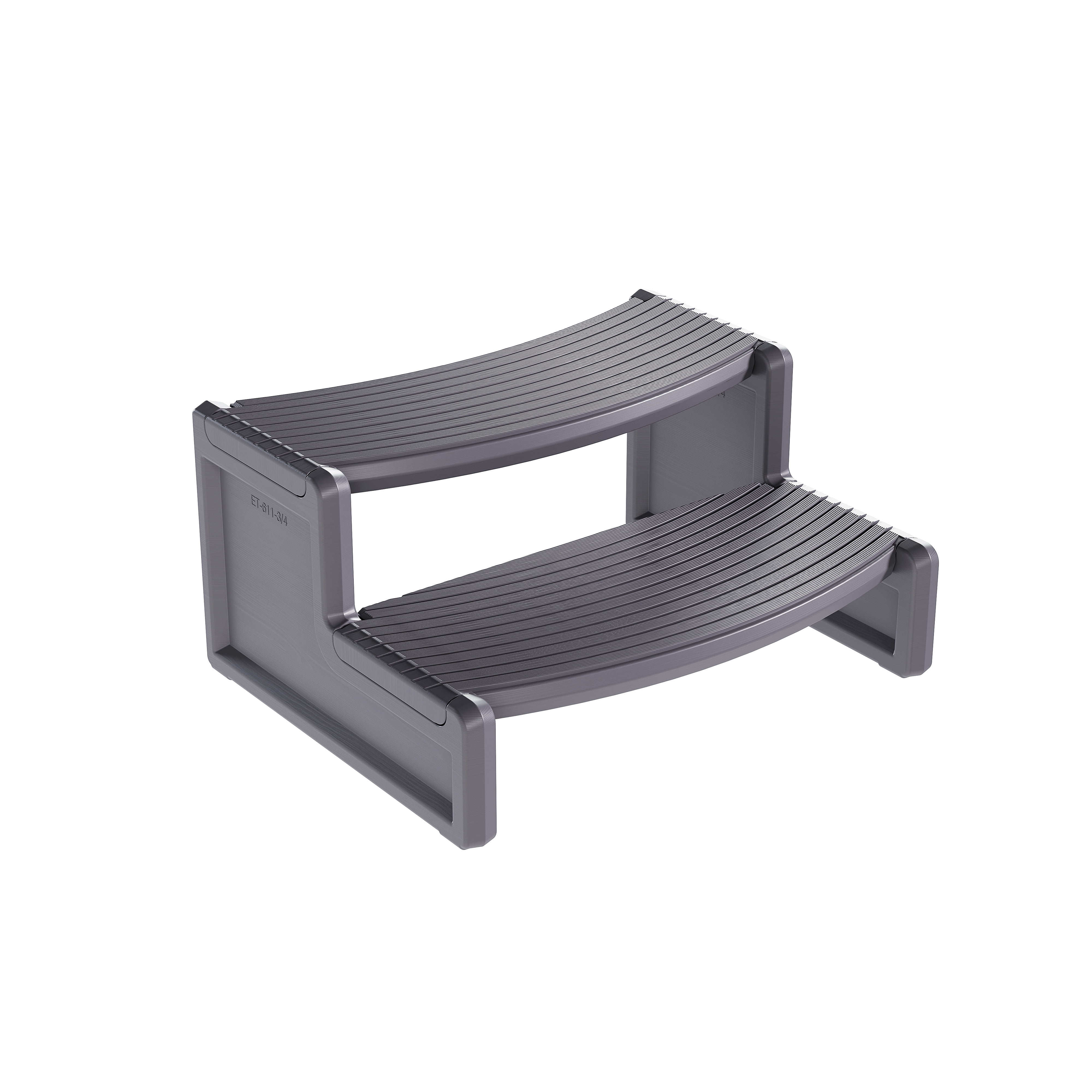 Kojem Spa Step, Hot Tubs Stairs, Outdoor Non Slip Portable, for Sided Handi-Step, Spa Pool Ladders, Dark Gray Plastic