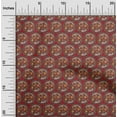 thumbnail image 2 of oneOone Viscose Jersey Maroon Fabric Kalamkari Quilting Supplies Print Sewing Fabric By The Yard 60 Inch Wide, 2 of 5