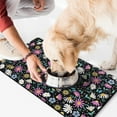 thumbnail image 2 of Dog Food Mat with Vintage Floral Daisy Bloom Design, Absorbent Waterproof Pet Feeding Mat Non-Slip Durable for Home and Kitchen, 2 of 3
