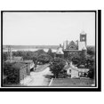 thumbnail image 2 of Historic Framed Print, Court house and Lake Evla [sic] from Hotel San Juan, Orlando, Fla., 17-7/8" x 21-7/8", 2 of 9