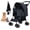 Black, variant on Foldable Pet Stroller with Weather Cover, Storage Basket, Cup Holder and Breathable Mesh for Dogs up to 30lbs, Grey