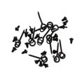 thumbnail image 2 of 10 Pcs Vis avec Bagues + 20 Pcs Crochets Butées Butées Montages Noir, 2 of 7
