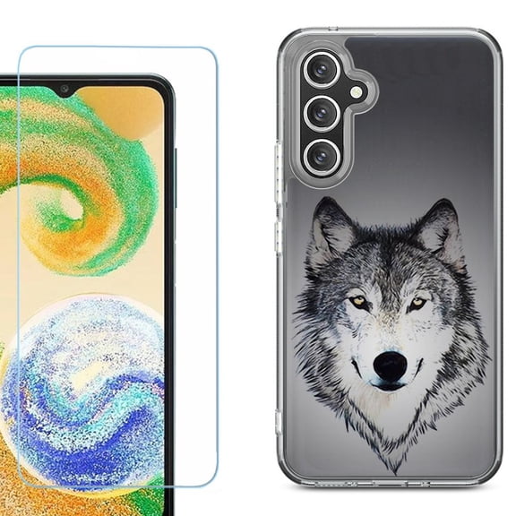 Phone Case for Samsung Galaxy S26 5G, with Screen Protector, by OneToughShield - Wolf Face