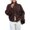 Brown, variant on Women's Knit Cardigan Long Sleeve Double Zip Turtleneck Sweater Jacket Casual Loose Warm Commuter Outerwear for Fall Winter L