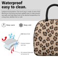 thumbnail image 3 of Brown and Beige Leopard Print Insulated Leakproof Lunch Box for Work, Lunch Bag for Women Men, Loncheras Para Mujer for Beach Travel Picnic Camping, 3 of 6