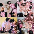 thumbnail image 3 of YANSION 30th Rose Gold and Black Birthday Decorations for Women with Happy Birthday Banner，Rose Gold Black Balloons Garland Arch Kit, 30th Foil Balloon Party Supplies, 3 of 7