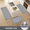 thumbnail image 4 of Findosom 3pc Braided Kitchen Rug Set, Non Slip Stain Resistant Washable Kitchen Runner Rugs, Low Pile Durable Indoor Kitchen Rug and mat For Sink, Hallway ,Entryway 20"x32"+20"x47"+20"x59"Grey, 4 of 9