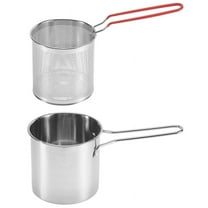 Stainless Steel Deep Frying Pot Tempura French Fries Fryer with Strainer Chicken Fried Pans Kitchen Cooking Tool