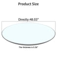 thumbnail image 2 of Noble House 48" Round Glass Table Top Only,Transparent, 2 of 10