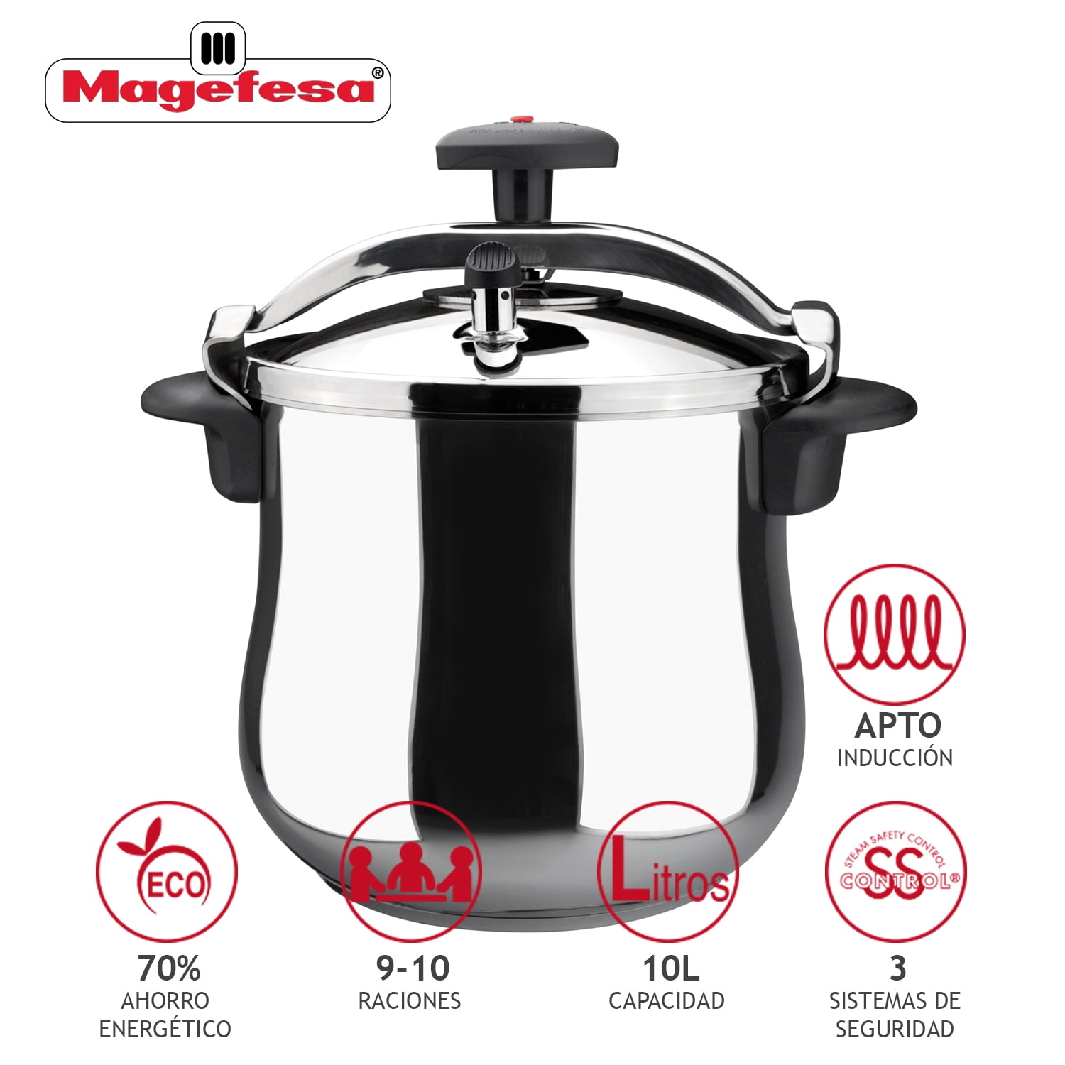 Magefesa Star 10 Qt. Stainless Steel Stovetop Pressure Cookers 01OPSTACO10  - The Home Depot