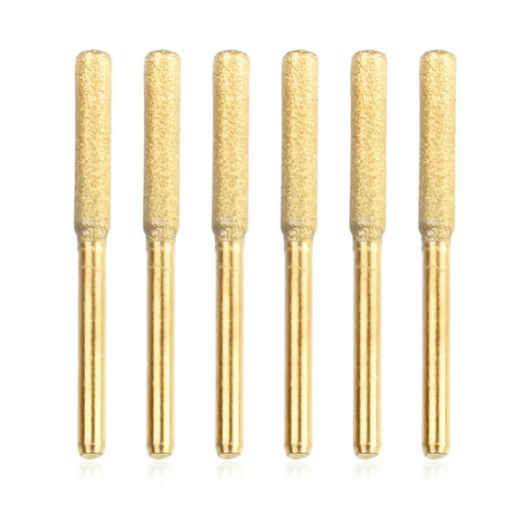 6Pcs Chainsaw Sharpener Grinding Stone File 4/4.8/5.5Mm Chains Saw Sharpening Chainsaw Stone File Chainsaw Ener Burr Power Tools 5.5Mm Smile Home