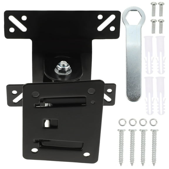 PTOOTP Black Rotatable Monitor Stand Corner Mountable Adjustable Computer Display Riser for Home and Office Use