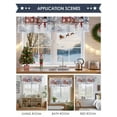 thumbnail image 6 of Christmas Snowman Valances for Windows, 42 x 18in, Farmhouse Winter Snowflake Xmas Tree Rod Pocket Kitchen Valance Curtain Light Filtering Window Treatments for Living Room Bedroom, 1 Panel, 6 of 7