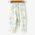 thumbnail image 2 of Odeerbi Toddler Boys Girls Pajama Pants Cartoon Print Cotton Thermal Bottoms Spring Fall Baby Cotton Pants Children's Bottoming Pants Mint Green, 2 of 3