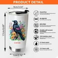 thumbnail image 2 of Personalized Crow Bird Tumbler 20oz with Straw and Handle - Double Wall Stainless Steel Coffee Cup - Gift for Birdwatchers, Women - Add Custom Name 2ucNDm, 2 of 6