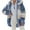 Blue, variant on comerut Women Winter Coat Color Block Long Sleeves Zipper Cardigan Loose Furry Warm Plush Plus Size Lady Jacket Winter Clothes