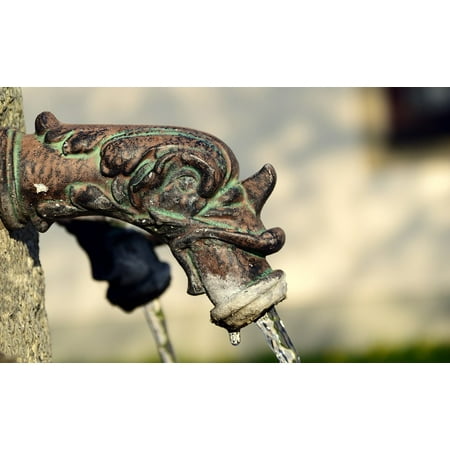 Framed Art For Your Wall Flow Well Water Wet Fountain Water Water Feature 10x13 Frame