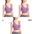 thumbnail image 2 of Qarigey Sujetador deportivo Push Up de 3 piezas: agregue forma y definición al entrenamiento Sujetador sin costuras de nailon transpirable Top Type3 NO3, 2 of 6