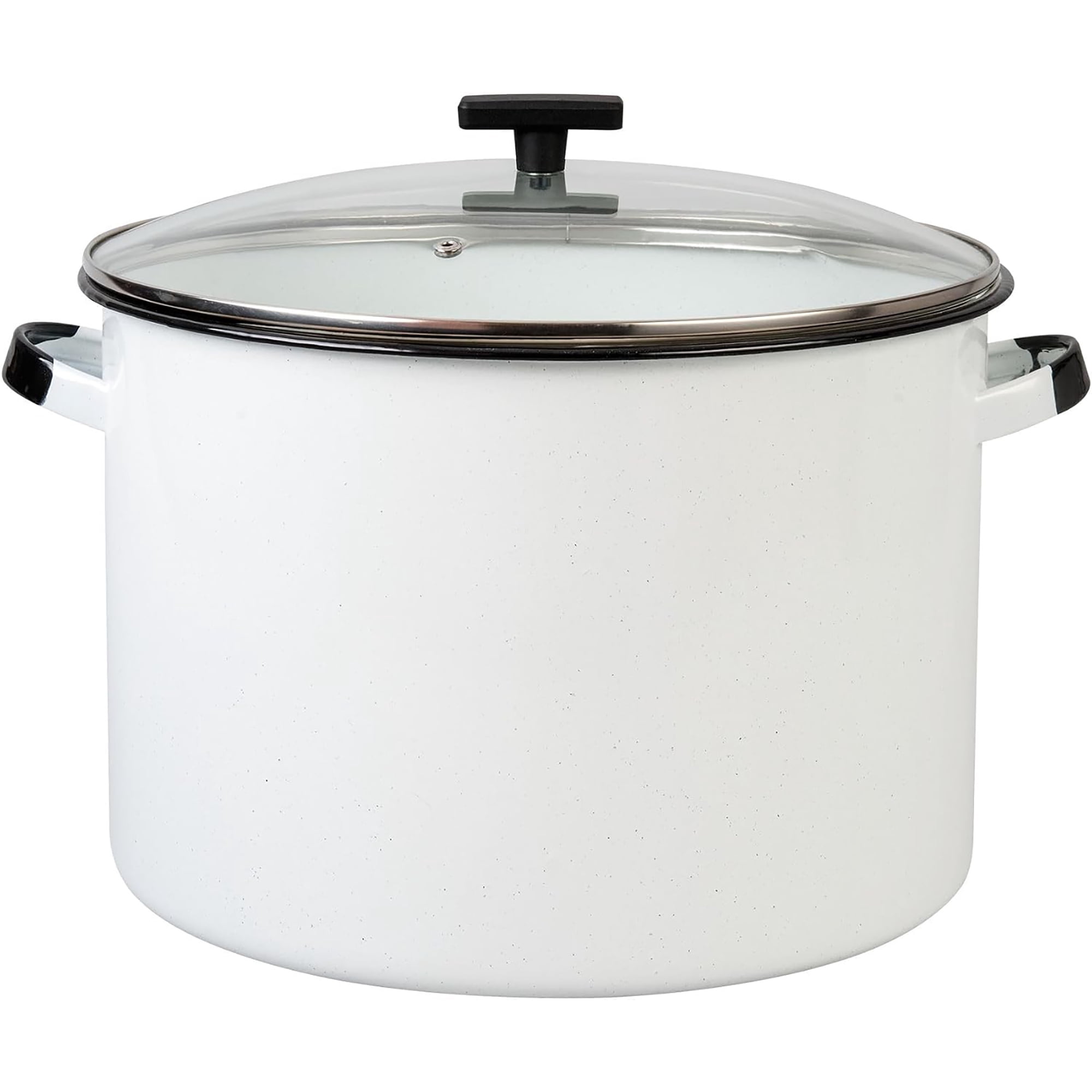 Granite Ware Ceramic Over Steel Canner 21 qt White