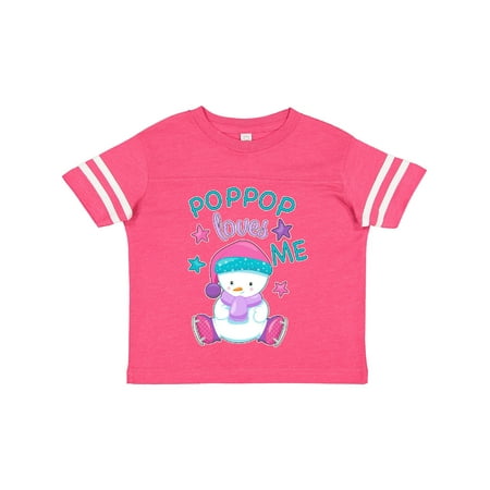 

Inktastic My Pop Pop Loves Me- Cute Snow Baby Gift Toddler Boy or Toddler Girl T-Shirt