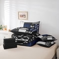 thumbnail image 6 of Feelyou Farmhouse Camping Adult Twin Bedding Sets 7pcs, Blue Plaid Bedding Comforter Set, 6 of 8