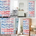 thumbnail image 6 of Watercolors Red Blue Wave Fabric Shower Curtain Modern Art Washable Shower Curtains for Bathroom, Waterproof Bath Curtain with Hooks Home Decor 72x72in, 6 of 8
