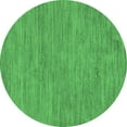 thumbnail image 1 of Ahgly Company Indoor Round Abstract Emerald Green Modern Area Rugs, 5' Round, 1 of 4