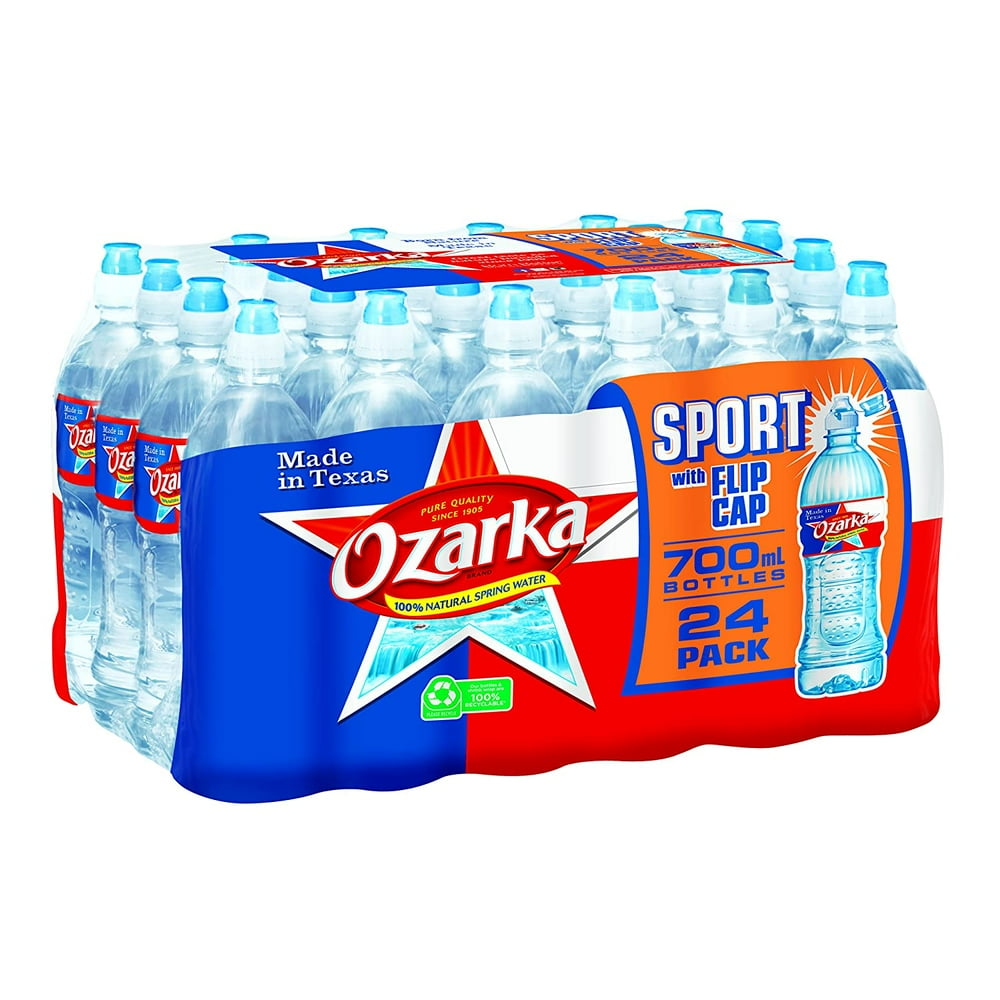 Ozarka Natural Spring Water 24700mL Sport Bottles with Flip Cap