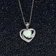 thumbnail image 1 of Womens Ethereal Opal Heart Necklace 1PC Girl Diamond Encrusted Pendant Fashion Ladies Necklace for Valentine's Day, 1 of 4