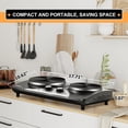 thumbnail image 4 of Hot Plate, CUSIMAX Electric Burners for Cooking, 1800W Double Burner, Hot Plates for Countertop Burner, Portable Cast Iron Hot Plates with Dual Adjus, 4 of 7
