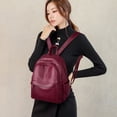 thumbnail image 4 of Lady Backpack Fashion Solid Color All- match Casual Backpack Travel Backpack, 4 of 10