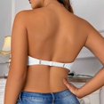 thumbnail image 6 of EliteGoogv Front Closure Bras For Women Lace Bras For Women Padded Semi Cup Push Up Wireless Womens Bras Everyday Bras For Women White 34, 6 of 8
