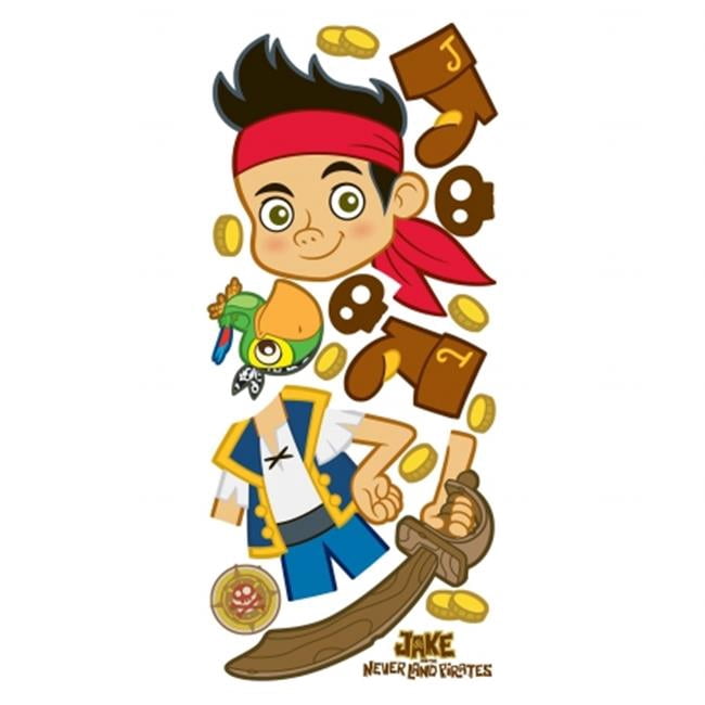 My Wonderful Walls Peel & Stick Pirate Wall Stickers | 27 Fabric Decals For Kids' Rooms