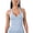 Sky Blue, variant on Women's Yoga Tank Top Off Shoulder Push Up Bra with Pockets Fitness Pilates Workout Seamless Back Casual Sports Bra, Black S