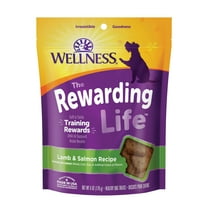 Wellness Rewarding Life Grain-Free YPF5 Soft Dog Treats, Made in USA with Healthy Ingredients, Ideal for Training (Lamb & Salmon, 6-Ounce Bag)