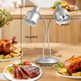 thumbnail image 2 of Kagrote Commercial Stainless Steel Food Heat Lamp, 2-Head 500W Adjustable Warmer with 360° Heating for Restaurants & Buffets, 2 of 8